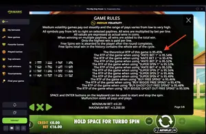 The Big Dog House RTP 95.45% at Drakaris — game rules screen