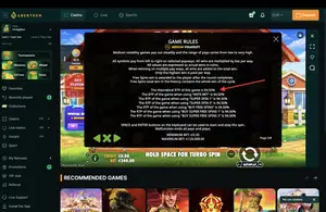 The Dog House Megaways 1000 RTP 94.50% at LuckyGem — game rules screen