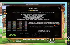The Dog House Multihold RTP 94.10% at MateSlots — game rules screen