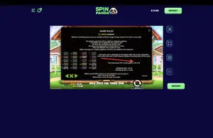 The Dog House RTP 95.51% at SpinPanda — game rules screen