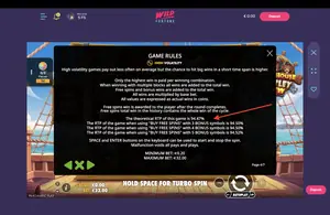 The Dog House Muttley Crew RTP 94.47% at Wild Fortune — game rules screen